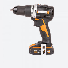 Ударная дрель-шуруповерт WORX WX352, 20v, 60 Нм, в комплекте АКБ 2х2 А·ч и ЗУ, кейс (аккумуляторная)